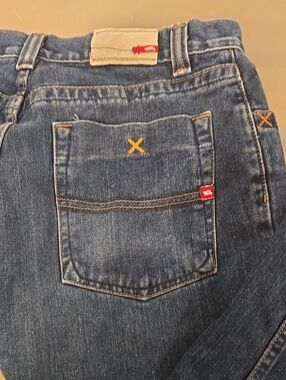 Tony Hawk Dark Blue Denim Jeans with Yellow Accent Stitching